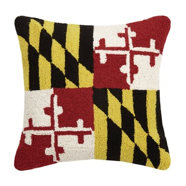 Maryland Flag Hook Pillow