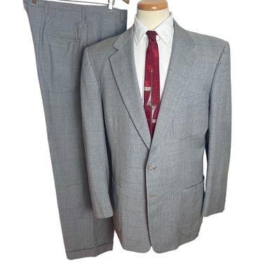 Vintage 1950s ATOMIC FLECK 2pc Wool Suit ~ 42 Long ~ Sport Coat / Drop Loop Pants / Trousers ~ 50s ~ Rockabilly ~ Clothcraft ~ Patch Pockets 