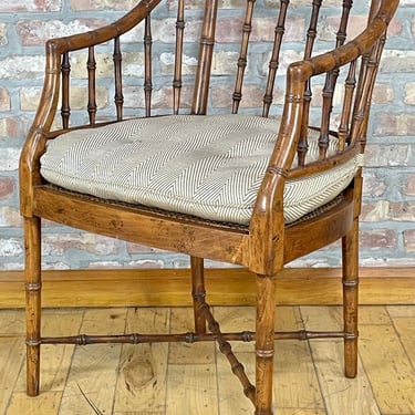 Vintage faux bamboo and cane armchair by Century Chair Company 