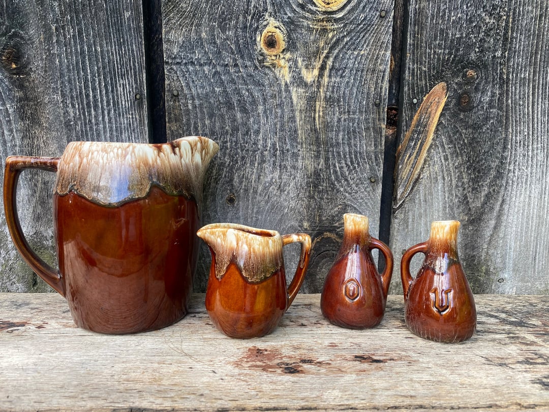 Kathy Kale Pottery — Vintage Kathy Kale Pottery — Brown Drip Glaze