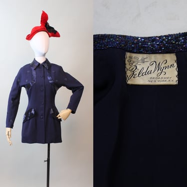1940s RARE ZELDA WYNN beaded jacket xs  | new fall 