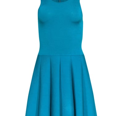 Parker - Teal A-Line Knit Sleeveless Dress Sz XS