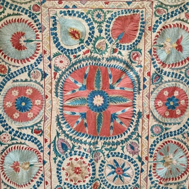 Classic Uzbek Suzani Silk on Silk