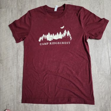 Camp Ridgecrest Maroon color unisex Tshirt Size Medium 