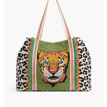 Forest leopard tote