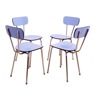 Midcentury Czechoslovak colored formica cafe chairs, 1960s, set of 4 