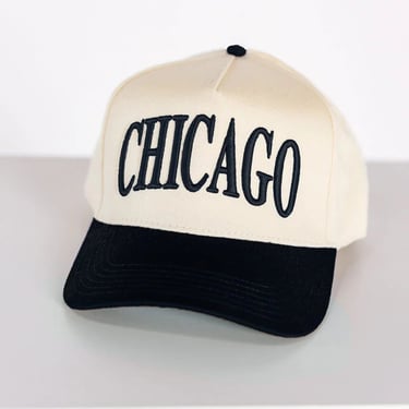 Chicago Puff Baseball Cap in Black