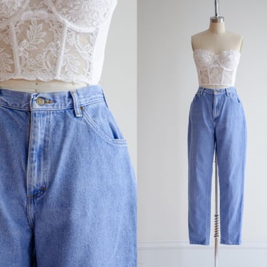 high waisted jeans | 90s vintage Riders high rise tapered leg mom jeans 