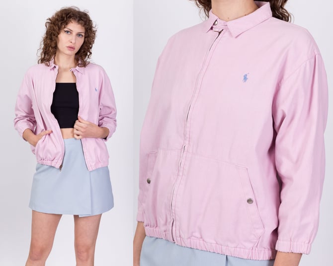 Pink polo jacket shop