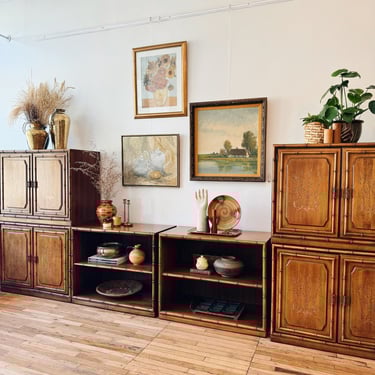Dixie &lsquo;Aloha&rsquo; Faux Bamboo Modular Bookshelves and Cabinets