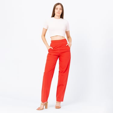 Vintage 70s Levi's Tomato Red Yoked Waist Pants - Small, 26