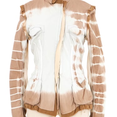 2004 Roberto Cavalli Tie Dye Leather Jacket