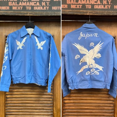 Vintage 1950’s -Deadstock- Japan Souvenir Tour Jacket, 50’s Reversible Jacket, 50’s Embroidery, Vintage Clothing 
