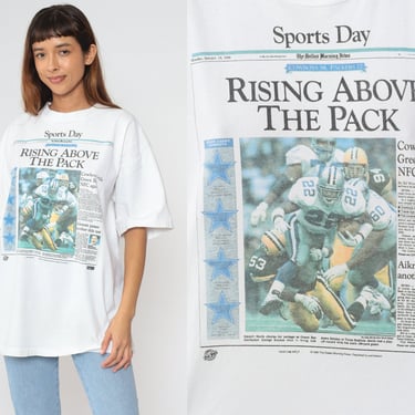 1996 Dallas Cowboys Shirt NFC Football Tshirt 90s Troy Aikman Emmitt Smith T Shirt 1990s Sports Texas Graphic NFL Tee Vintage Extra Large xl 