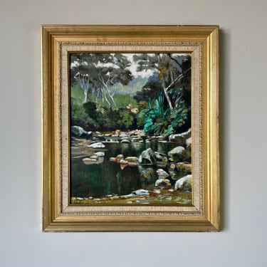 Ivan Belsky (1923-2003 ) Impressionist River Landscape Oil Painting 