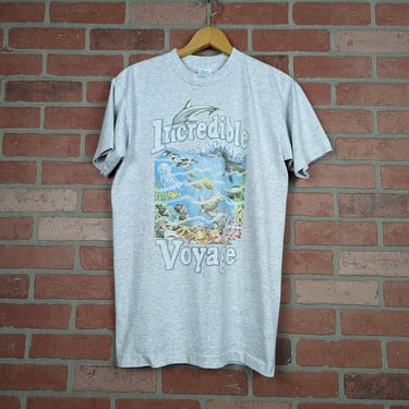 Vintage 90s Incredible Voyage ORIGINAL Underwater Nature Tee - Medium 