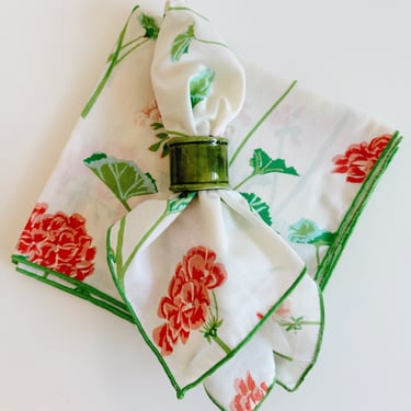 Pink & Green Floral Napkins