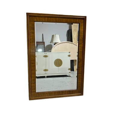 Drexel Accolade Mirror 48x33 LOCAL PICKUP Vintage Campaign Style Rectangular Wood with Beveled Edge Glass 