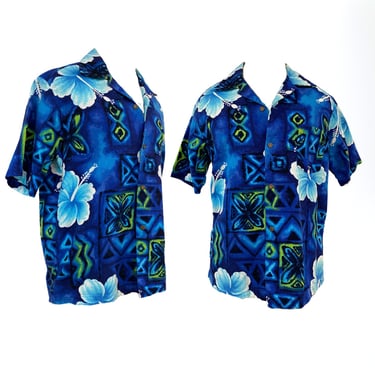 Vtg VIntage 1960s 60s Mid Century Hawaiian Designer Tohki Dayglo Tiki Shirt 