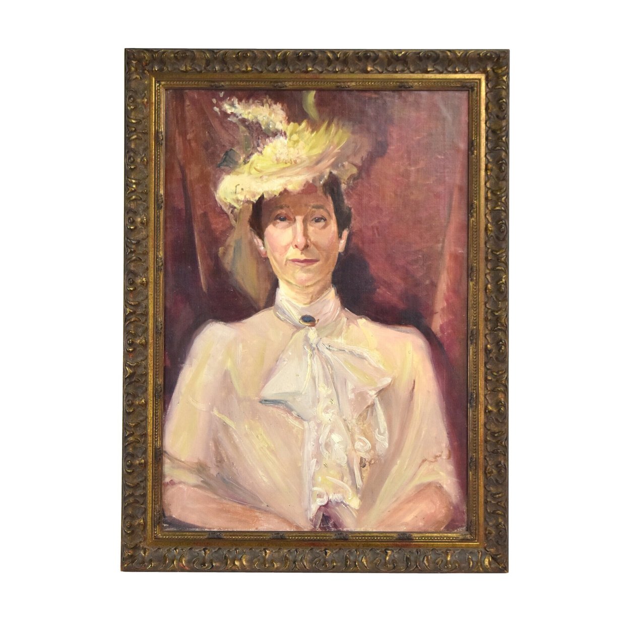 Early 20th Century Oil Painting Portrait of Woman | Prairieland Art ...