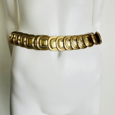 1980's Disco Gold Stretchy Coin Belt