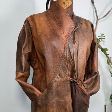 Vintage Italian Leather Jacket | Made in Italy | Small Leather Coat 