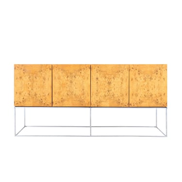 Milo baughman deals burl credenza