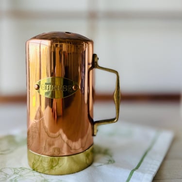 1970's Copper Cheese Shaker 6.5 Inches Tall 