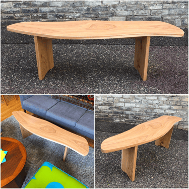 Made In Mn Sculpted Hickory Bench 