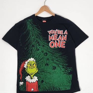 Vintage 2000's Dr. Seuss The Grinch &quot;You're a Mean One&quot; 2001 T-Shirt Sz. L