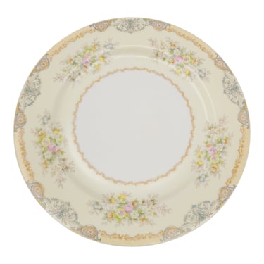 Vintage Meito Floral Yellow Dinner Plate