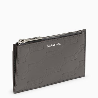 Balenciaga Grey Leather Card Case Men