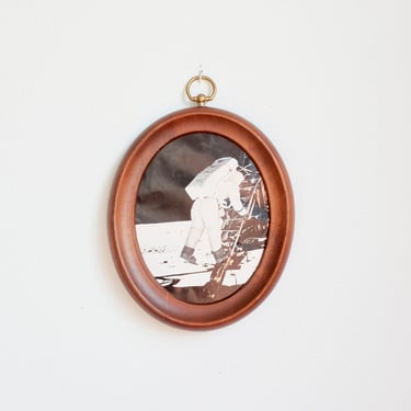 Oval Wood Frame with Brass ring 