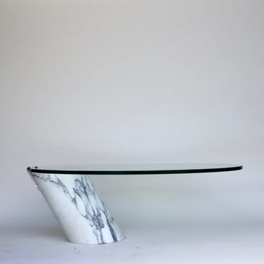 Marble and Glass Coffee Table Model K1000 by Team Form for Ronald Schmitt