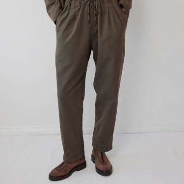 Drawstring Trouser in Suede - Wol Hide