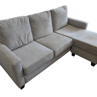 Light Gray L-Shaped Sectional w/ Reversible Chaise