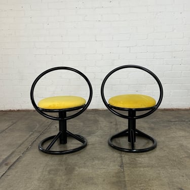 Post modern swivel chairs -pair 