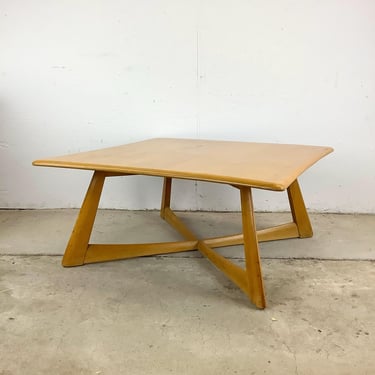 Mid-Century X-Base Coffee Table by Heywood-Wakefield 