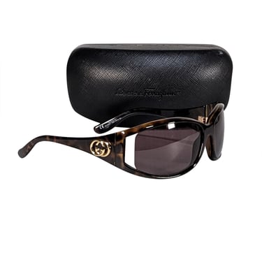 Gucci - Brown Tortoise Logo Detail Sunglasses