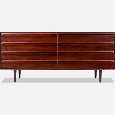 Scandinavian Modern Rosewood 8-Drawer Dresser by Westnofa