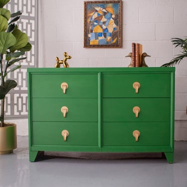 Kelly Green Deco Dresser