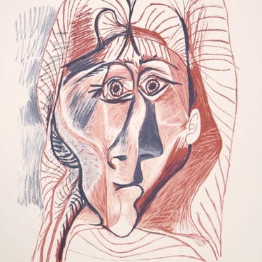 Visage de Femme de Face, Pablo Picasso (After), Marina Picasso Estate Lithograph Collection 