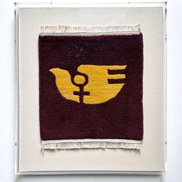 Rare International Women’s Year Dove Logo Wall Hanging Vtg 1970s Gump’s Feminism 