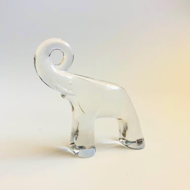 Kosta Boda Glass Elephant, Zoo Series by Bertil Vallien 