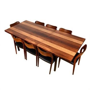 The Gorgeous Triple-Play Danish Modern Expanding Dining Table