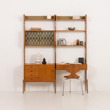 Ergo wall unit with a desk and two cabinets by John Texmon, Norway 1960s 