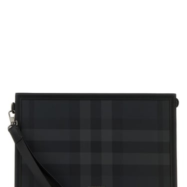 Burberry Men Printed Canvas Clutch