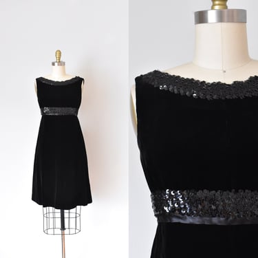 Sophie 60s silk velvet dress, 1960s dress, mod sequin mini dress 