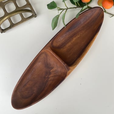 Monkey Wood Divided Dish