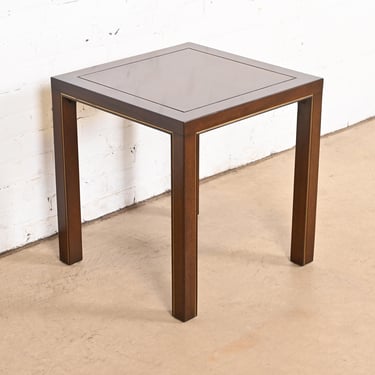 Edward Wormley for Dunbar Mid-Century Modern Mahogany and Brass Occasional Side Table